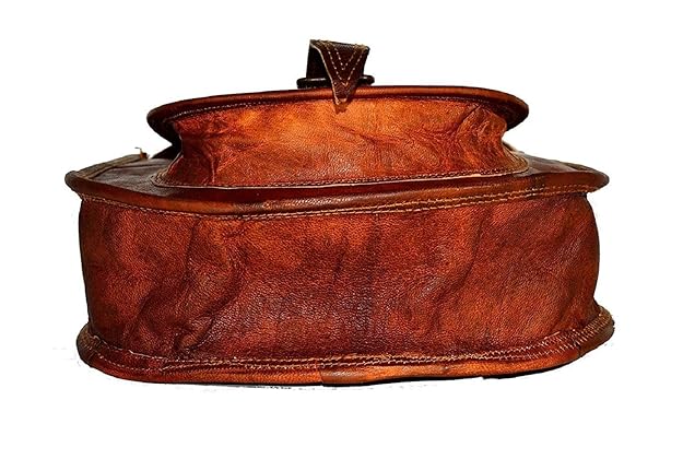 Vintage Leather Sling Bag Brown for Women's