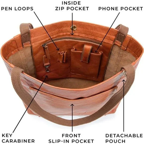 Chic Vintage Leather Handbag for a Seamless, Stylish Look