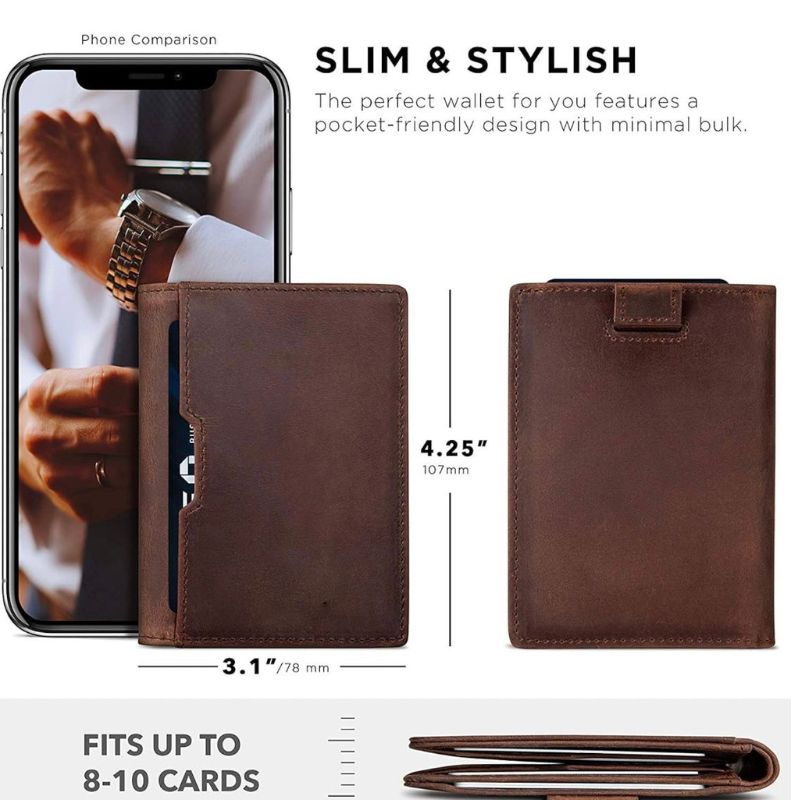 Genuine Leather Slim Wallet for Men