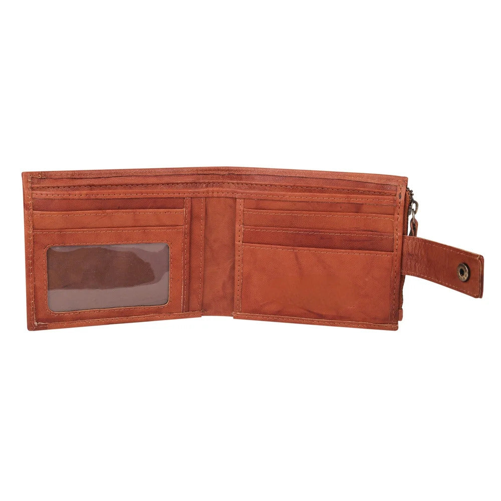 Men's Genuine Leather Bifold Wallet – Slim Design with 7 Card Slots