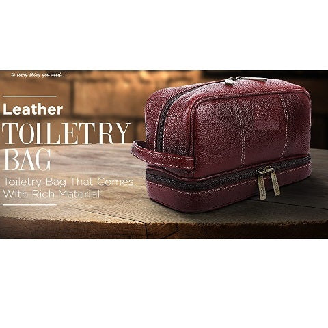 Premium Leather Toiletry Bag Professional Elegance for Travel