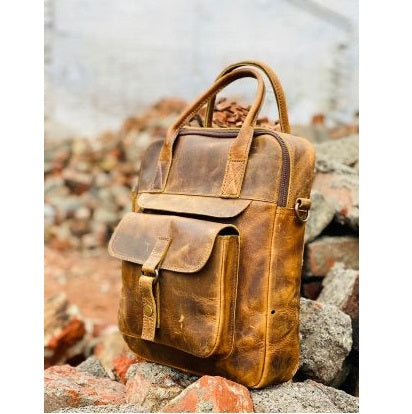Full Grain Leaher Messenger Bag Tablet Bag