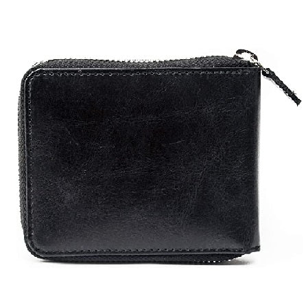 Leather wallet Rfid Blocking Zip Around Card