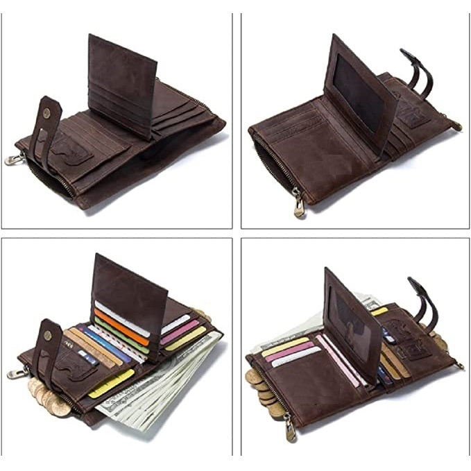 Men's Genuine Leather RFID Blocking Wallet