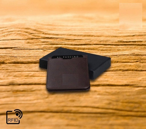 Slim Leather Wallet Men with RFID Protection