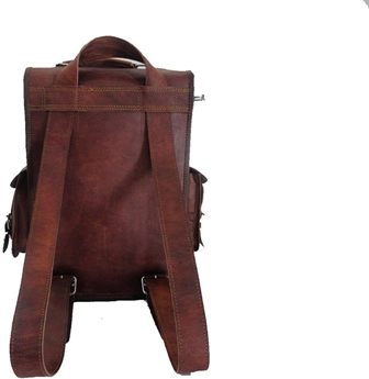 Vintage Leather Backpack Messenger Bag