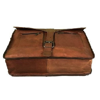 Vintage Leather Messenger Briefcase Bag For Men’s
