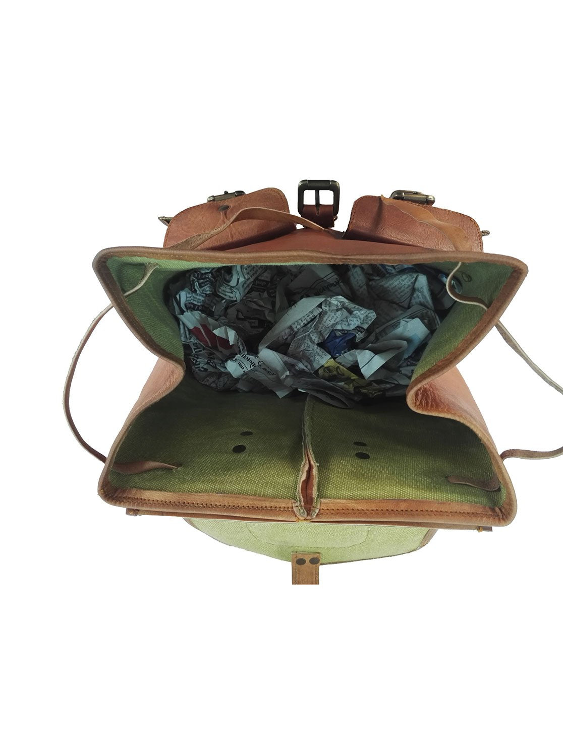 Handmade Genuine Leather Small Backpack for School, College & Travel