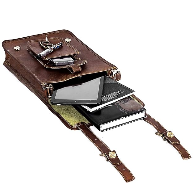 Handmade vintage Leather Sling Bag for Unisex