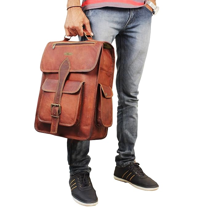 Genuine Leather Backpack for Women and Mens