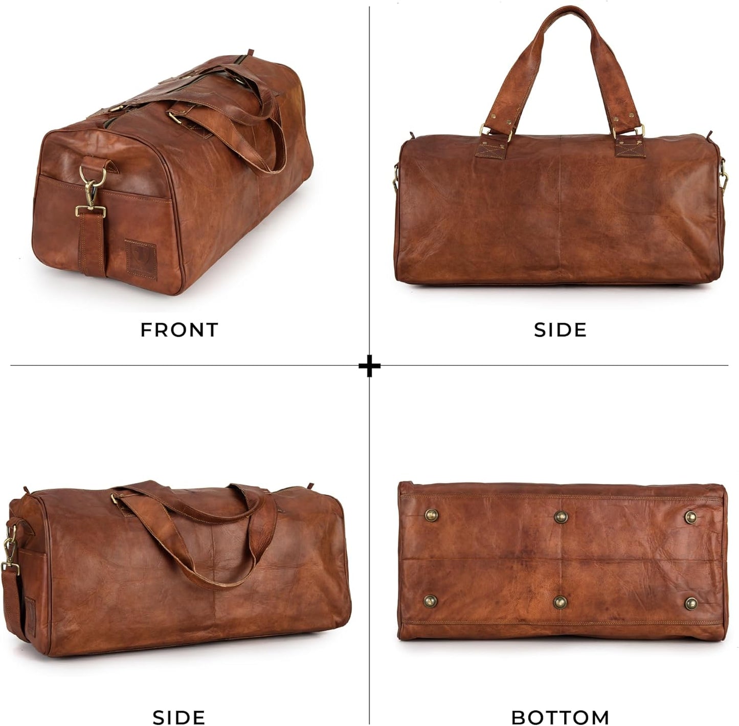Adventure-Ready Premium Leather Duffle Bag