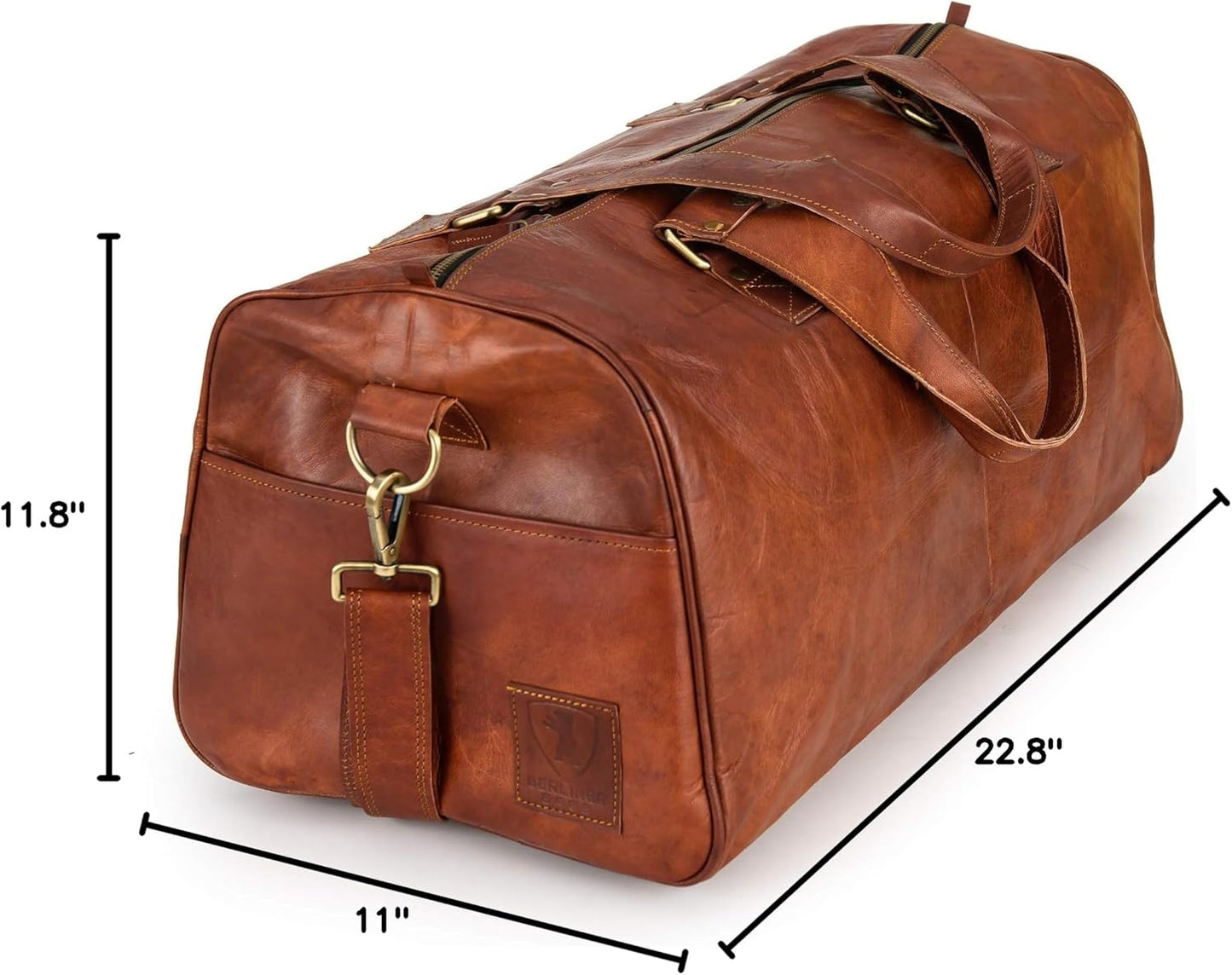Adventure-Ready Premium Leather Duffle Bag
