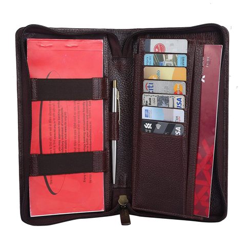 Brown Leather Unisex Organizer