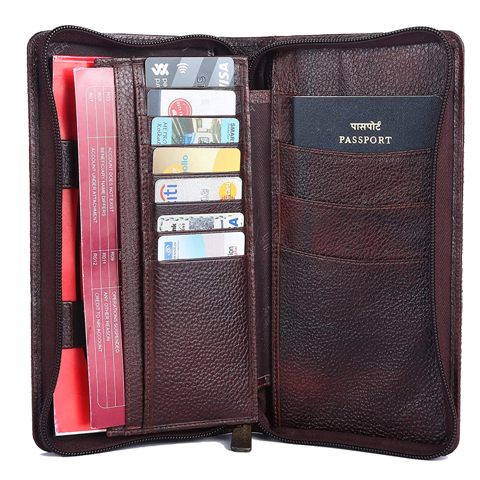 Brown Leather Unisex Organizer