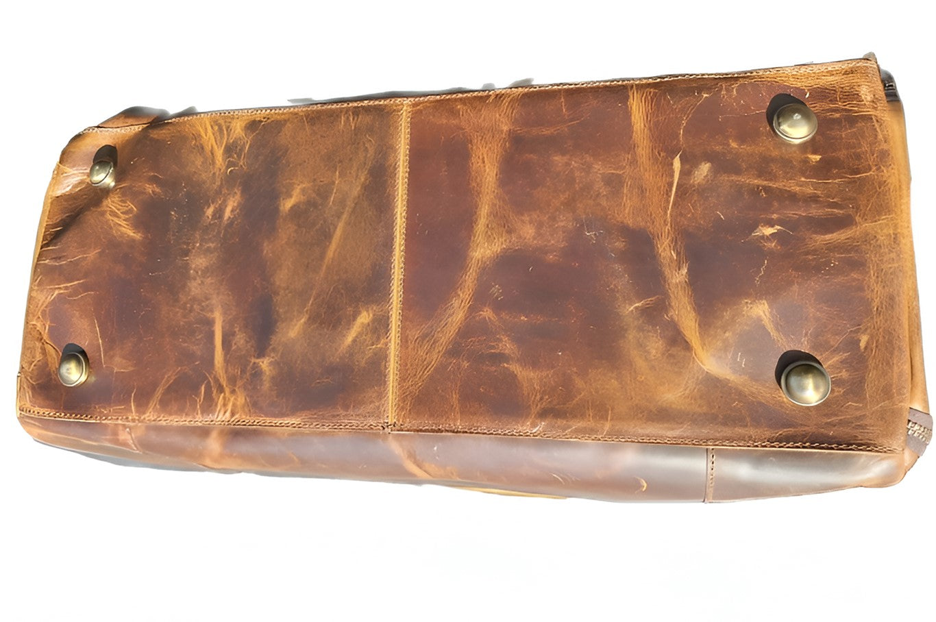 Buff Elegance Men's Brown Leather Duffel Bag