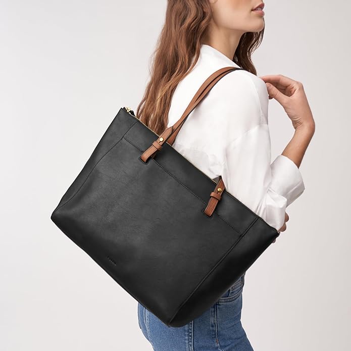 Chic Vogue Leather Laptop Tote for Women