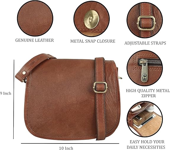 Chic Women's Leather Crossbody Sling Bag for Travel