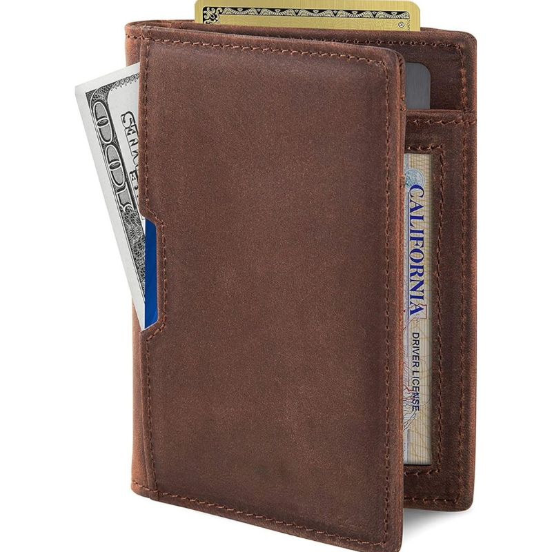 Genuine Leather Slim Wallet for Men