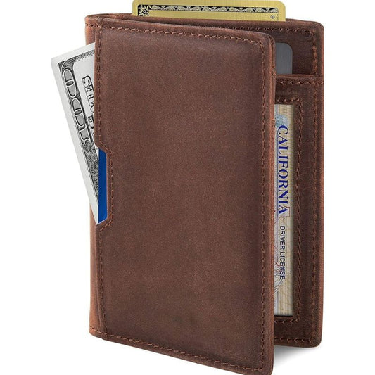 Genuine Leather Slim Wallet for Men