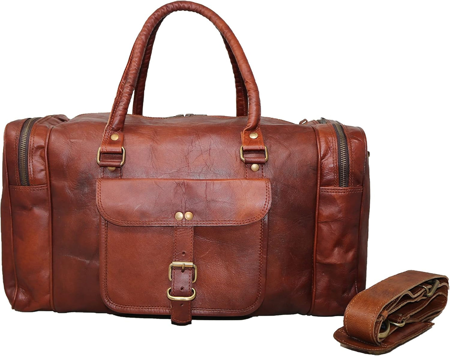 Unisex Leather Duffle Bag Ideal for Travel Bag