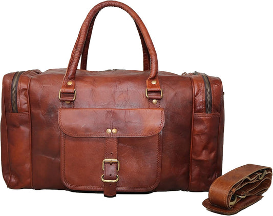 Unisex Leather Duffle Bag Ideal for Travel Bag