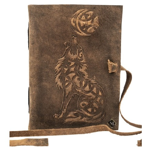 Combo Set Wolf Embossed Handmade Leather Journal