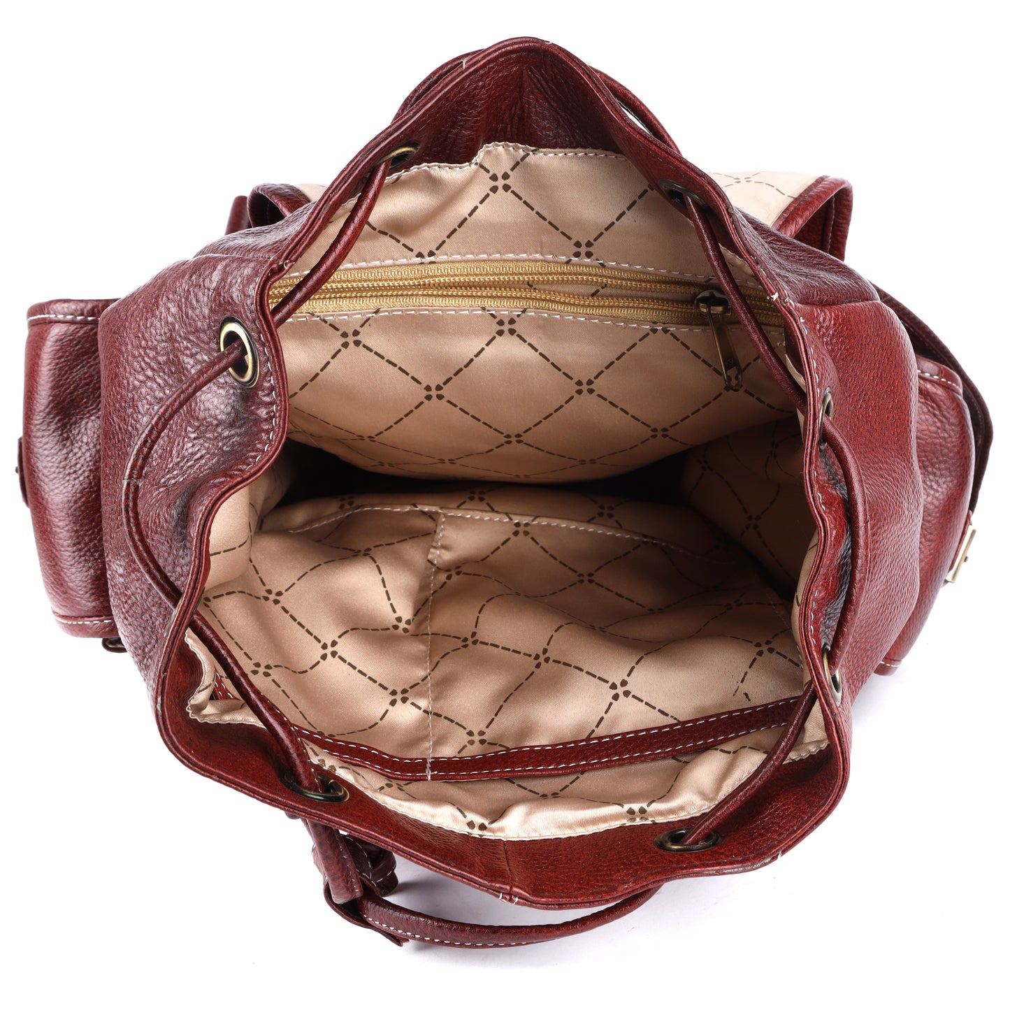 Elegant Brown Genuine Leather Laptop Backpack for Professionals