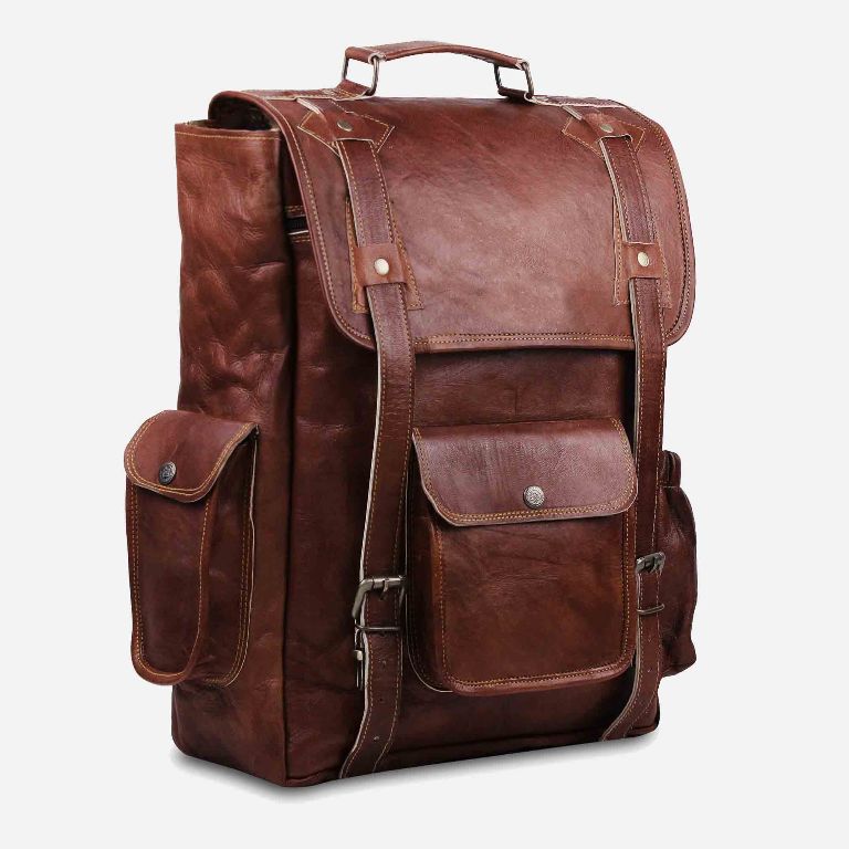 Executive Class Leather Shoulder Backpack