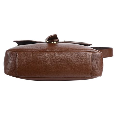Genuine Leather Laptop Messenger Bag with Secure Flap Closure