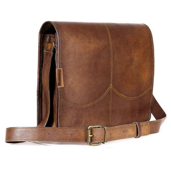 Handcrafted Full-Flap Leather Messenger Bag