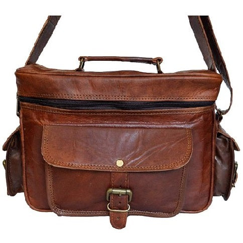 Handcrafted Vintage Leather Camera Case Crossbody Bag