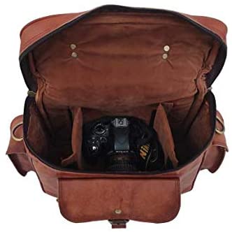 Handcrafted Vintage Leather Camera Case Crossbody Bag