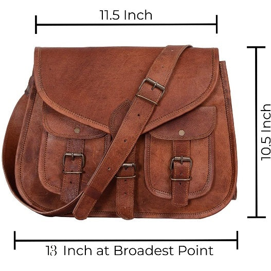 Handcrafted Women's Leather Crossbody Satchel