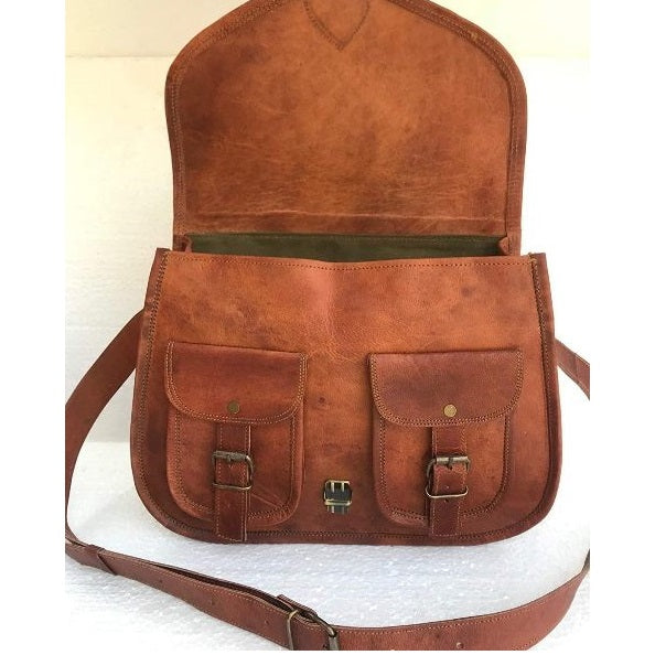 Handcrafted Women's Leather Crossbody Satchel