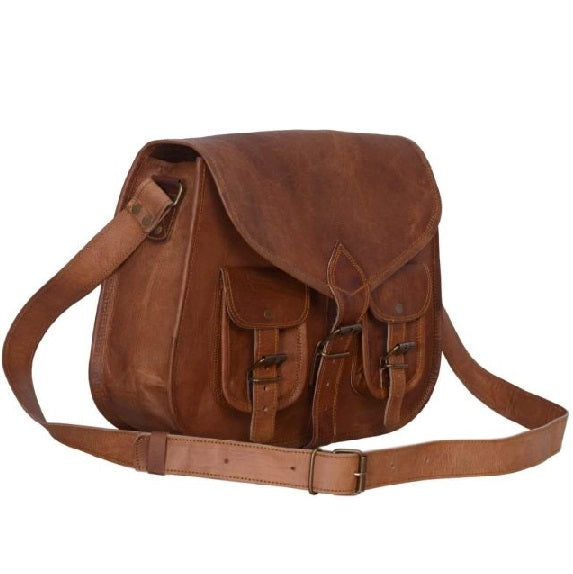Handcrafted Women's Leather Crossbody Satchel