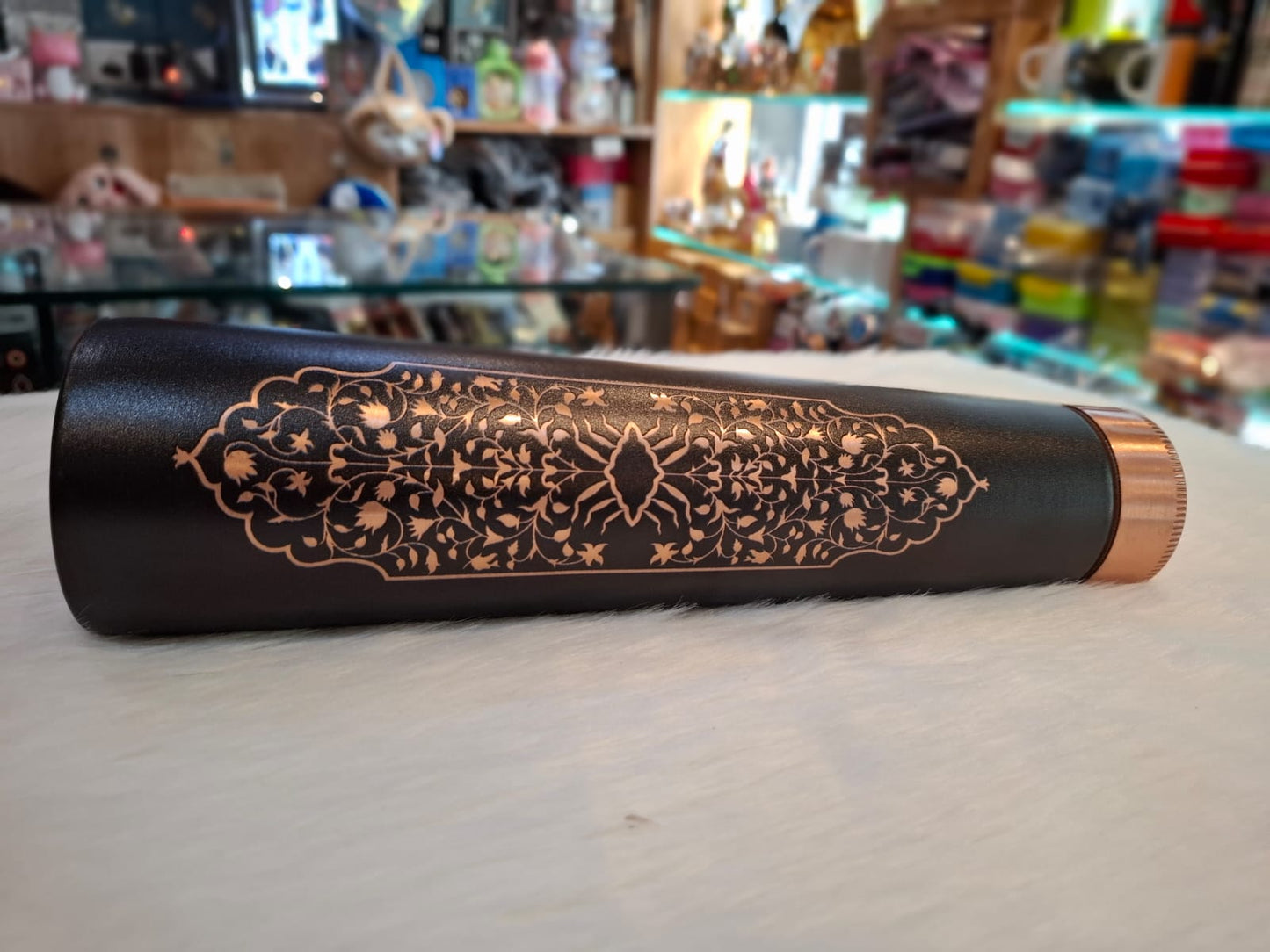 Handicraft World Designer Printed Copper Water Bottle