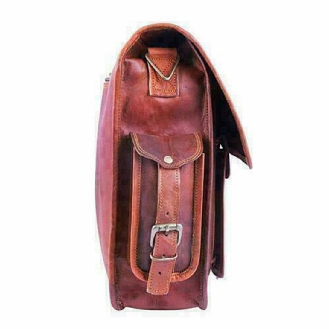 Vintage Brown Messenger Bag – Handmade Genuine Leather Crossbody