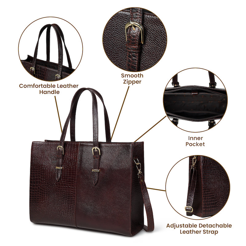 Iconic Style Leather Tote Handbag for Women