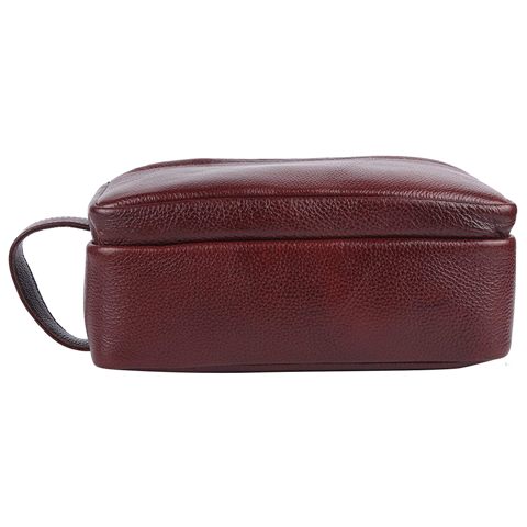 Luxury Brown Leather Toiletry Bag for Travel & Home