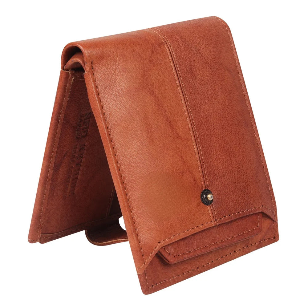 Men's Genuine Leather Bifold Wallet – Slim Design with 7 Card Slots