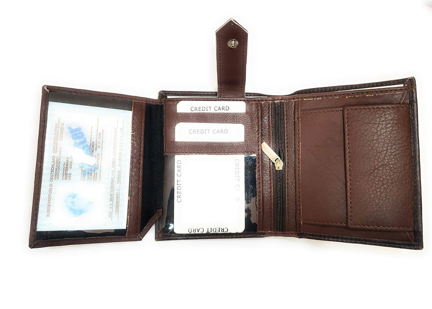 Men's Leather Wallet with a Vintage Military Touch