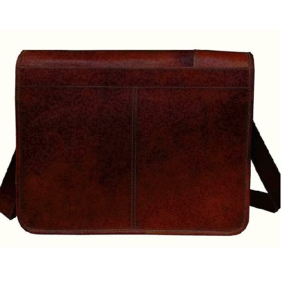 Men's Vintage Full Flap Leather Shoulder Bag"