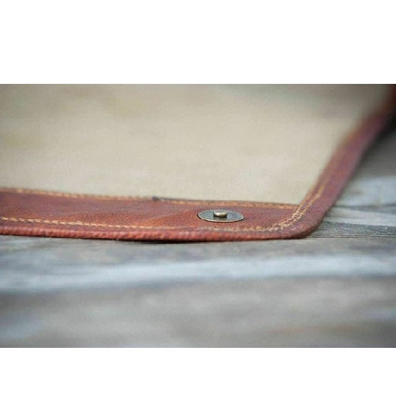 MetroFold Leather Full-Flap Messenger Bag