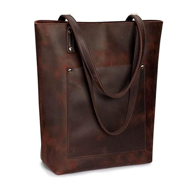 Premium Genuine Leather Tote Bag for Casual Chic
