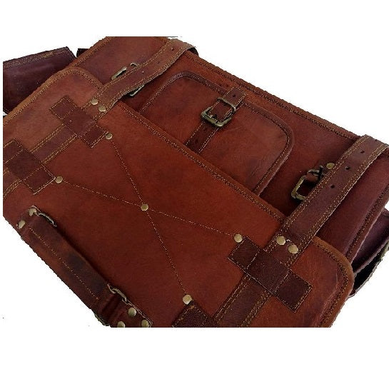 Stylish Handmade Vintage Leather Briefcase Sling Bag
