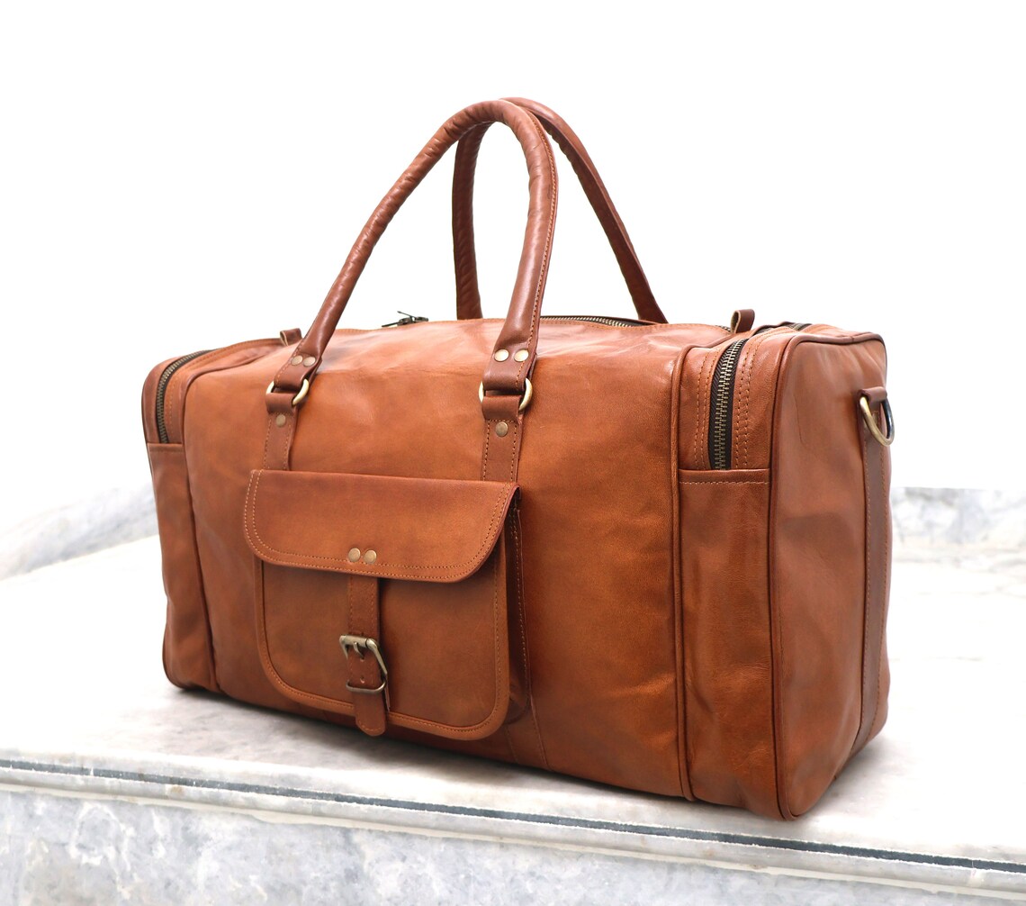 Unisex Leather Duffle Bag Ideal for Travel Bag