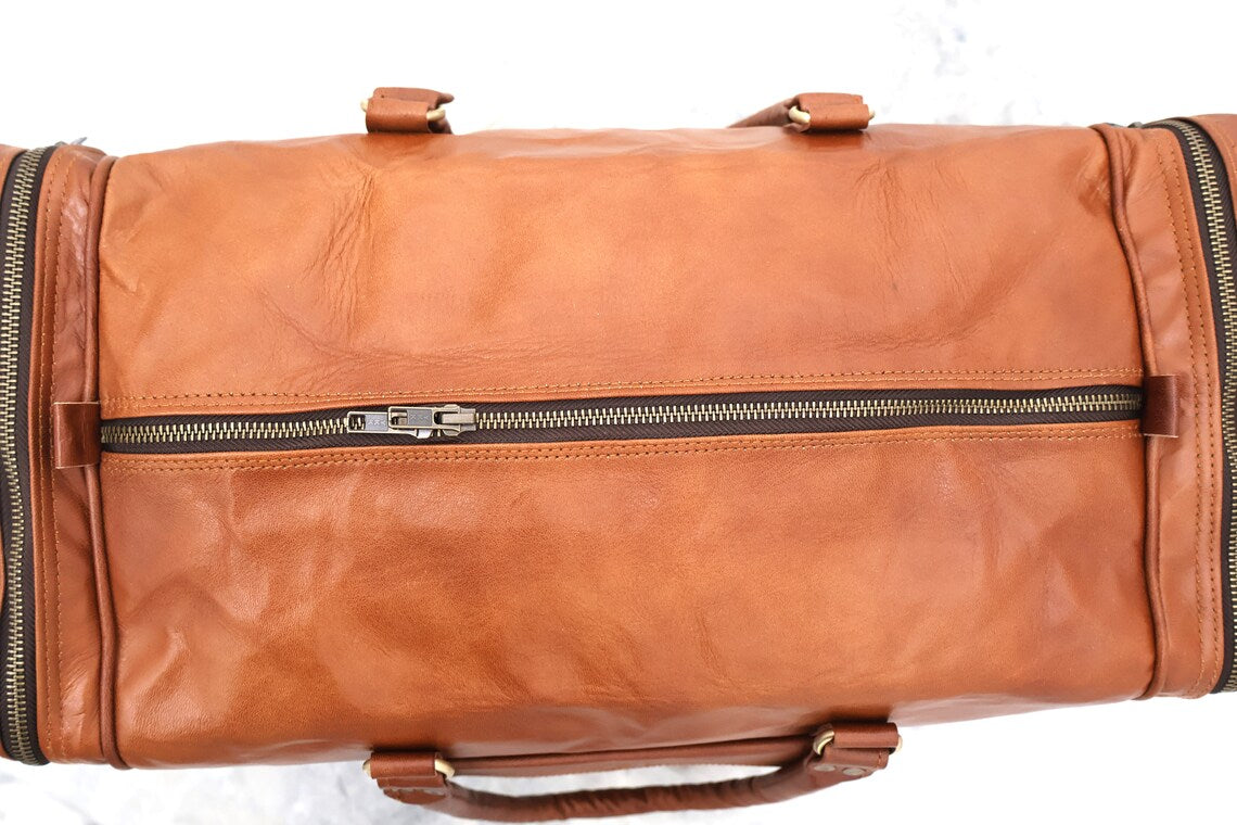 Unisex Leather Duffle Bag Ideal for Travel Bag