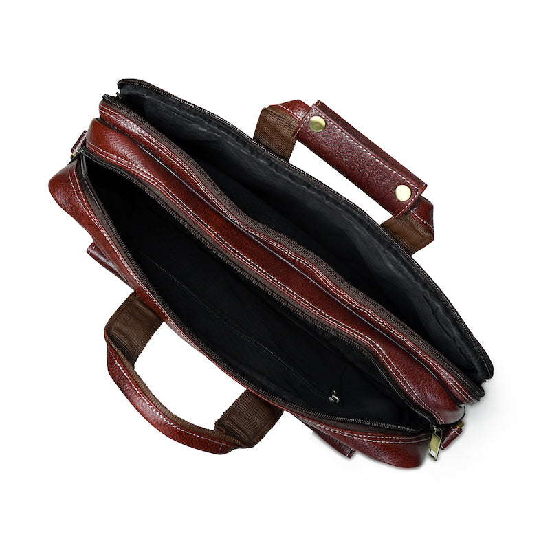 Venture Voyager Leather Laptop Messenger Bag