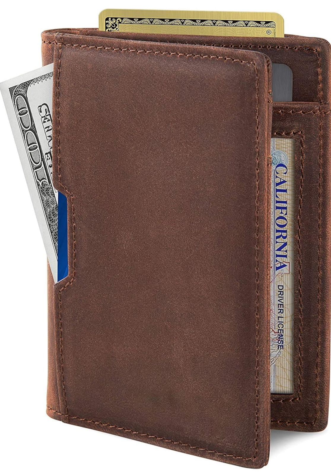 Genuine Leather Slim Wallet for Men