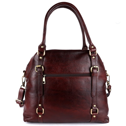 Women's Leather Handbag with Adjustable Strap